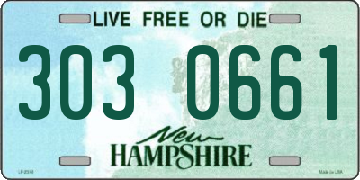 NH license plate 3030661