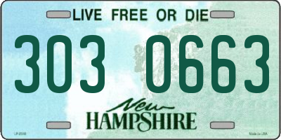 NH license plate 3030663