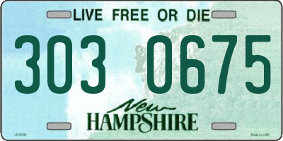 NH license plate 3030675