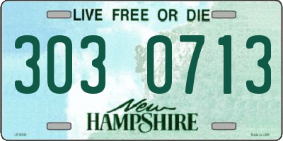 NH license plate 3030713