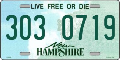 NH license plate 3030719