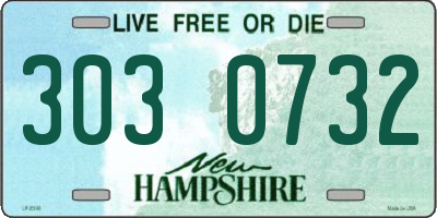NH license plate 3030732