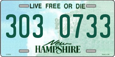 NH license plate 3030733
