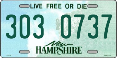 NH license plate 3030737