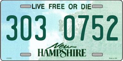 NH license plate 3030752