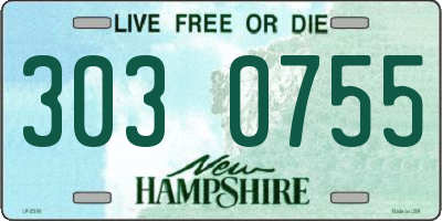 NH license plate 3030755