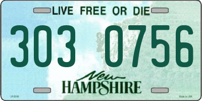 NH license plate 3030756