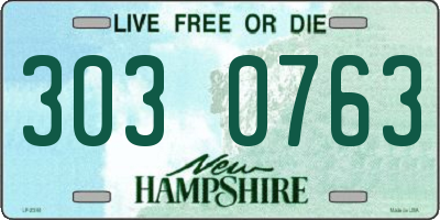 NH license plate 3030763