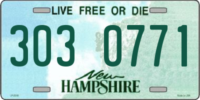 NH license plate 3030771