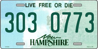 NH license plate 3030773