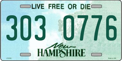 NH license plate 3030776