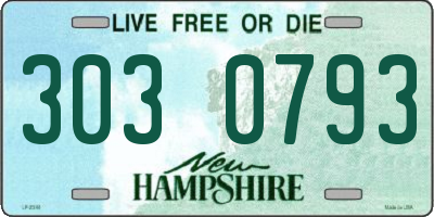 NH license plate 3030793