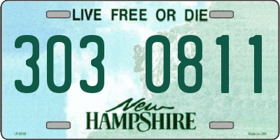 NH license plate 3030811