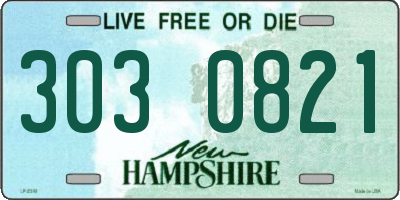 NH license plate 3030821