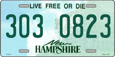 NH license plate 3030823