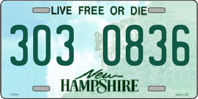 NH license plate 3030836