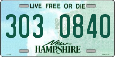 NH license plate 3030840