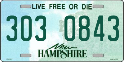 NH license plate 3030843