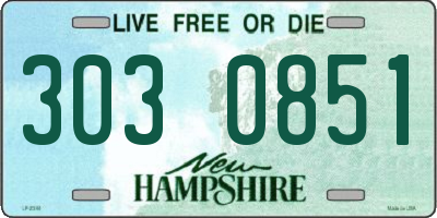 NH license plate 3030851
