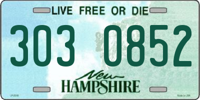 NH license plate 3030852