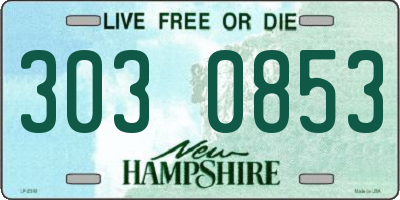 NH license plate 3030853