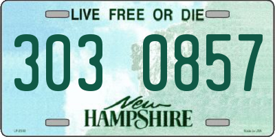NH license plate 3030857