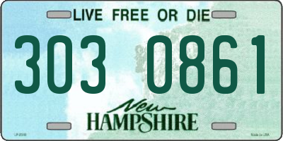 NH license plate 3030861