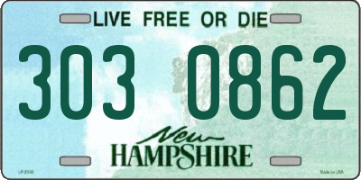 NH license plate 3030862