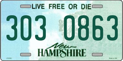 NH license plate 3030863