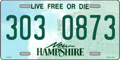 NH license plate 3030873
