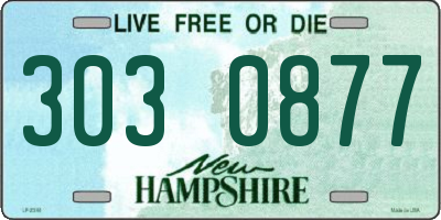 NH license plate 3030877