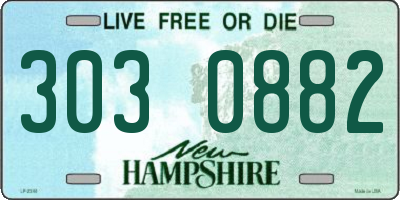 NH license plate 3030882