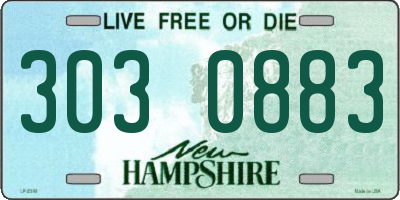 NH license plate 3030883