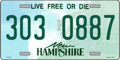 NH license plate 3030887