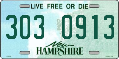 NH license plate 3030913