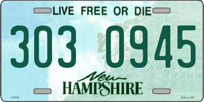 NH license plate 3030945