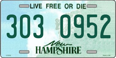 NH license plate 3030952