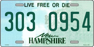 NH license plate 3030954