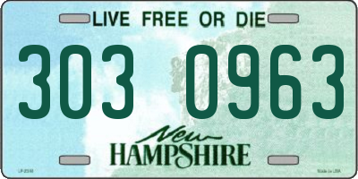 NH license plate 3030963