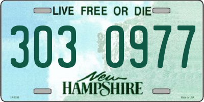 NH license plate 3030977