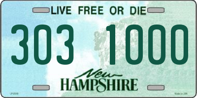 NH license plate 3031000