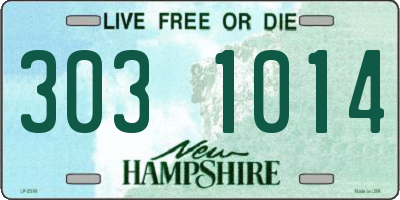 NH license plate 3031014