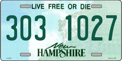 NH license plate 3031027