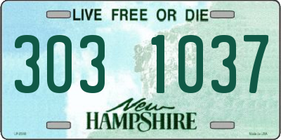 NH license plate 3031037