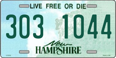 NH license plate 3031044