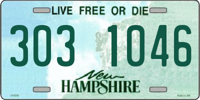 NH license plate 3031046