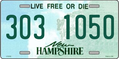 NH license plate 3031050