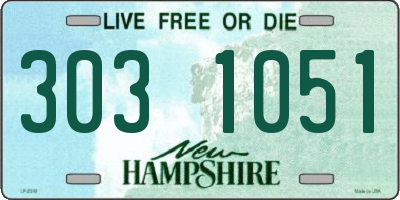 NH license plate 3031051