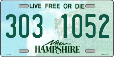 NH license plate 3031052