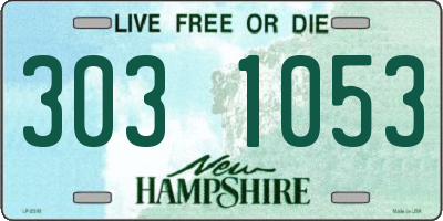 NH license plate 3031053